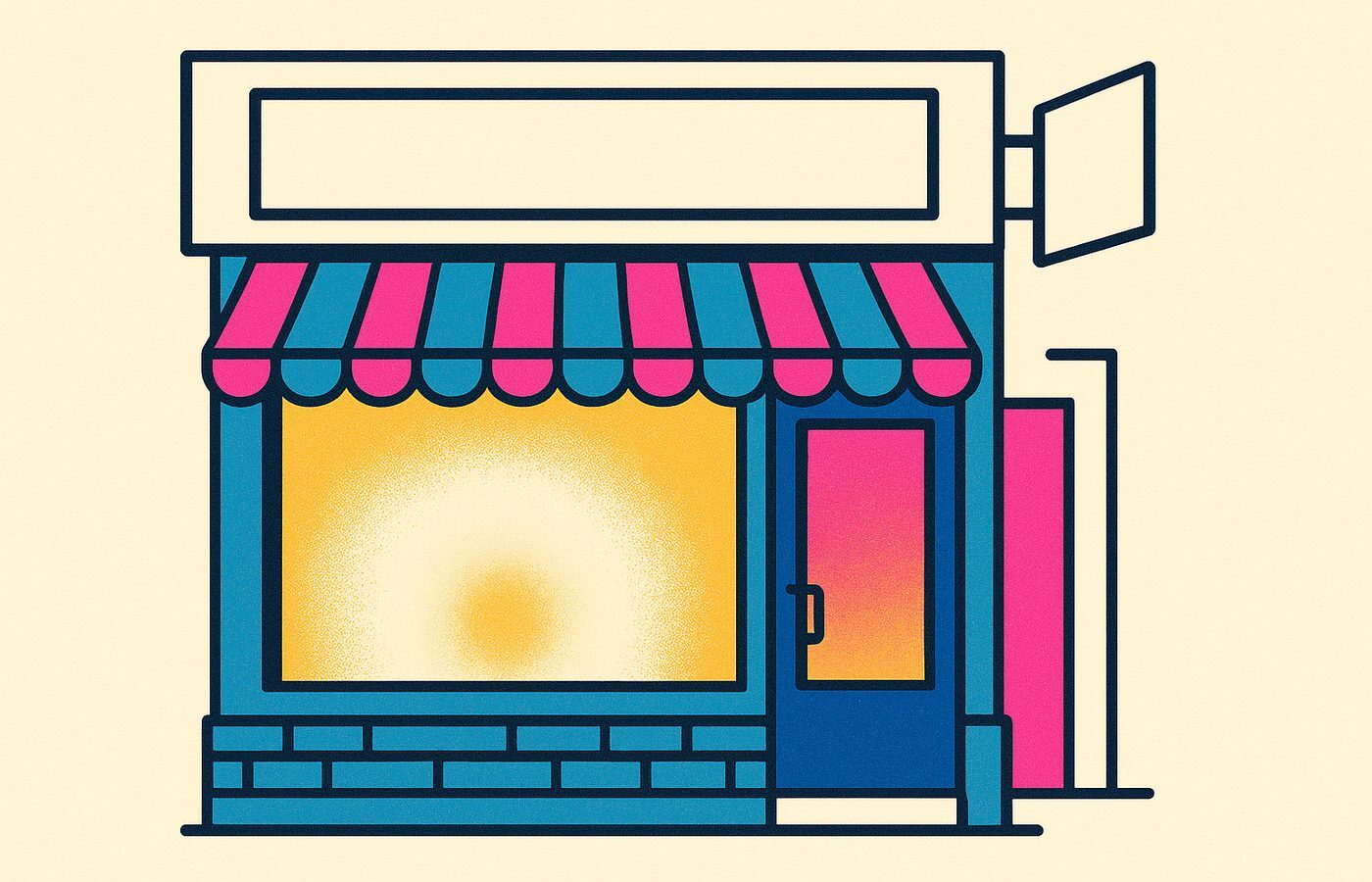 Enseigne de magasin sur la devanture d une boutique