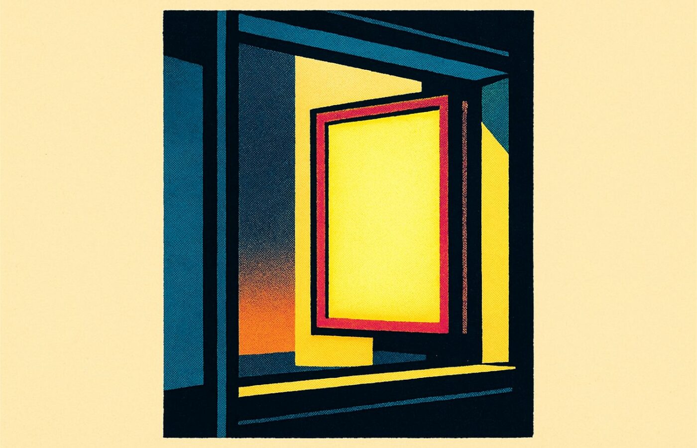 porte affiche lumineux