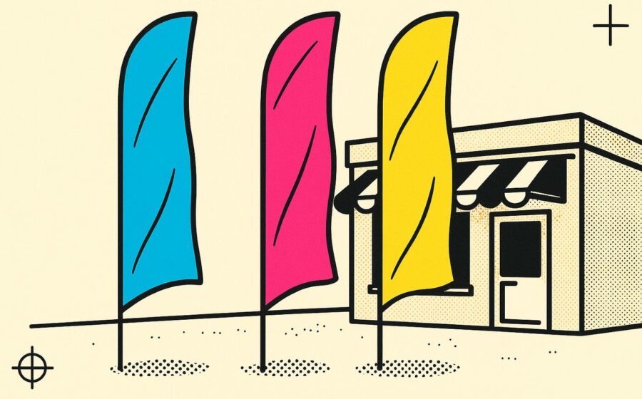 Illustration CMJN doriflammes publicitaires